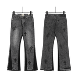 All Dark Chrome Hearts Jeans