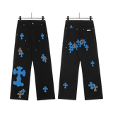 All Dark Chrome Hearts Jeans