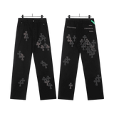 All Dark Chrome Hearts Jeans