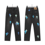 All Dark Chrome Hearts Jeans