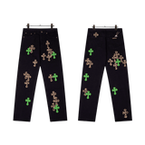 All Dark Chrome Hearts Jeans