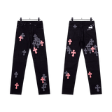 All Dark Chrome Hearts Jeans