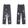 All Dark Chrome Hearts Jeans