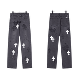 All Dark Chrome Hearts Jeans