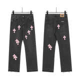 All Dark Chrome Hearts Jeans