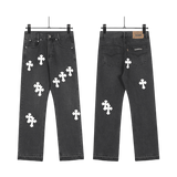 All Dark Chrome Hearts Jeans