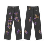 All Dark Chrome Hearts Jeans