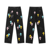 All Dark Chrome Hearts Jeans