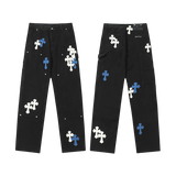 All Dark Chrome Hearts Jeans