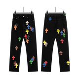 All Dark Chrome Hearts Jeans