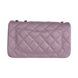 Chanel Mini Rectangular Flap Bag with Heart Chain Pink