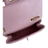 Chanel Mini Rectangular Flap Bag with Heart Chain Pink