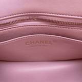 Chanel Mini Rectangular Flap Bag with Heart Chain Pink