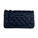 Chanel Mini Rectangular Flap Bag with Heart Chain Black