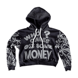 Who Cares Get Some Money Zip-Up Hoodie