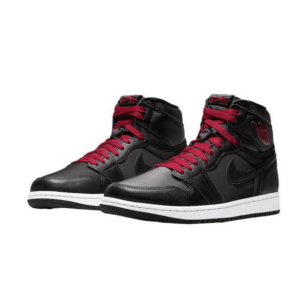 Air Jordan 1 High Black Satin Gym Red