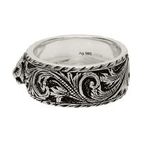 GUCCI Silver Feline Head Ring