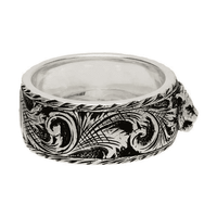 GUCCI Silver Feline Head Ring