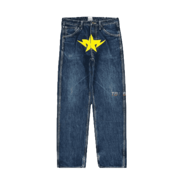 Bape Denim Jeans Yellow Star
