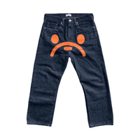 Bape Orange Baby Milo Face Selvedge Denim