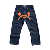 Bape Orange Baby Milo Face Selvedge Denim