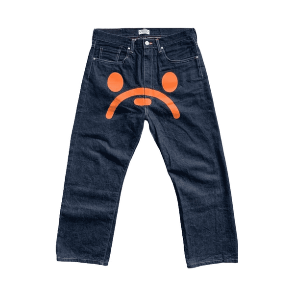 Bape Orange Baby Milo Face Selvedge Denim