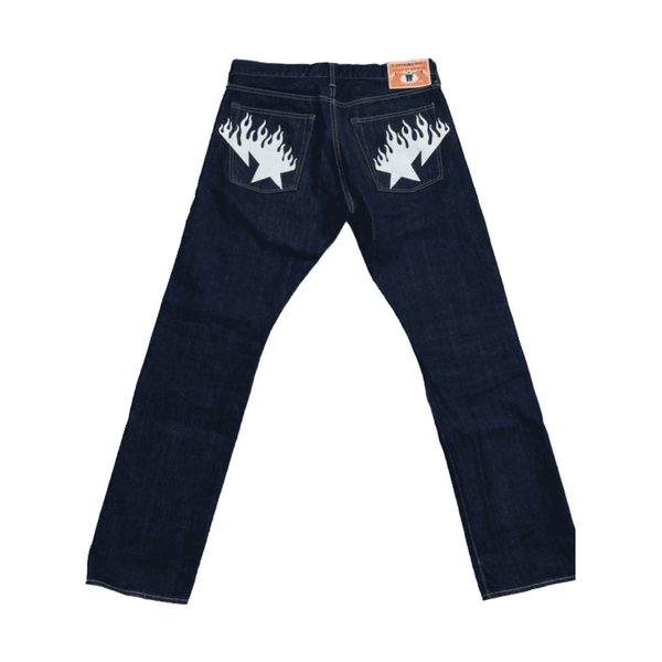 Bape OG Bapesta Flame Star Denim