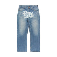 A BATHING APE "BAPE" SPELLOUT LOGO JEANS