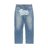 A BATHING APE "BAPE" SPELLOUT LOGO JEANS