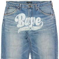 A BATHING APE "BAPE" SPELLOUT LOGO JEANS