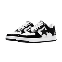 A Bathing Ape Bape Sta Patent Leather Black White