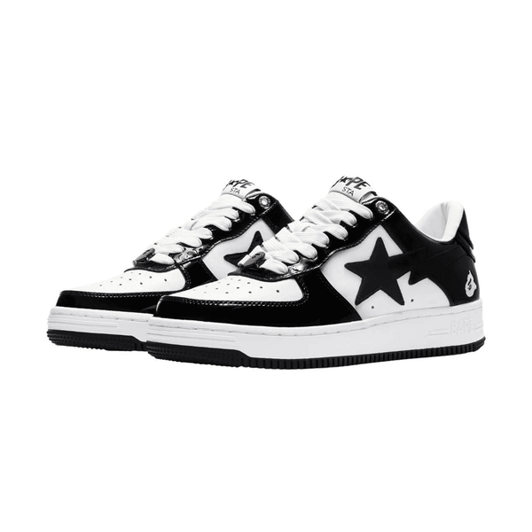 A Bathing Ape Bape Sta Patent Leather Black White