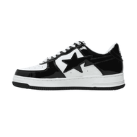 A Bathing Ape Bape Sta Patent Leather Black White