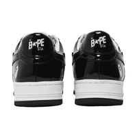A Bathing Ape Bape Sta Patent Leather Black White