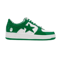 A Bathing Ape Bape Sta Patent Leather Green White