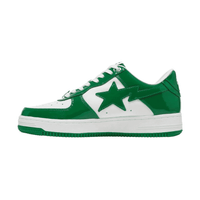 A Bathing Ape Bape Sta Patent Leather Green White