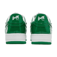 A Bathing Ape Bape Sta Patent Leather Green White
