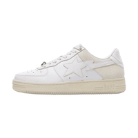 A Bathing Ape Bape Sta Low Suede Heel White
