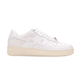 A Bathing Ape Bape Sta Low Suede Heel White