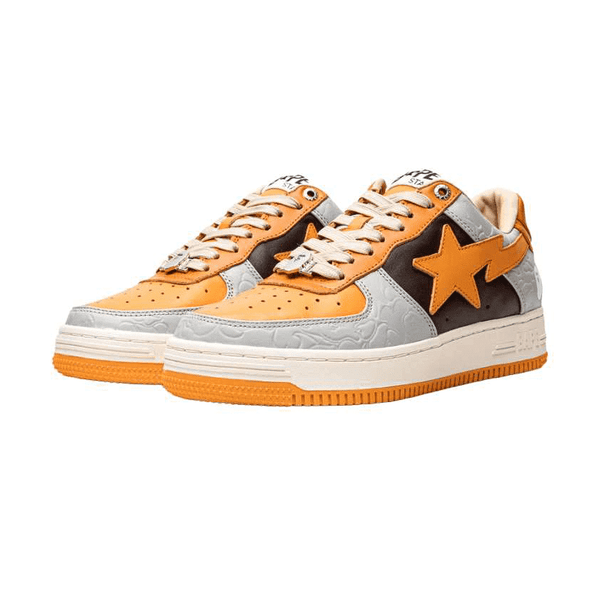 A Bathing Ape Bape Sta Low Grey Orange