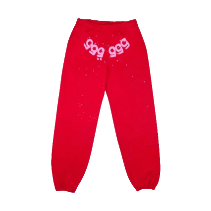 Sp5der Worldwide Red Angel Number 555 Sweatpants