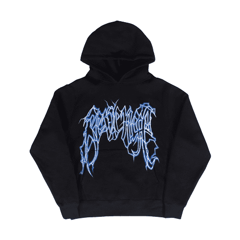 Revenge Lightning Logo Hoodie Black