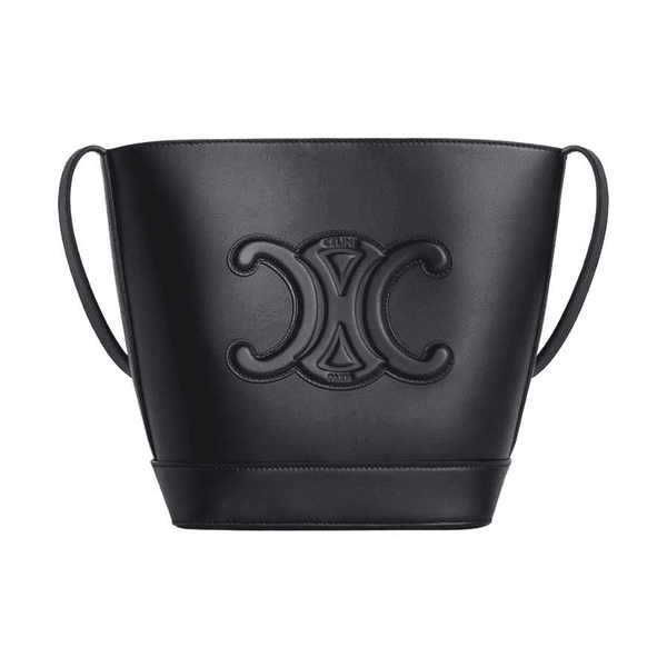 CELINE BUCKET CUIR TRIOMPHE IN SMOOTH CALFSKIN BLACK