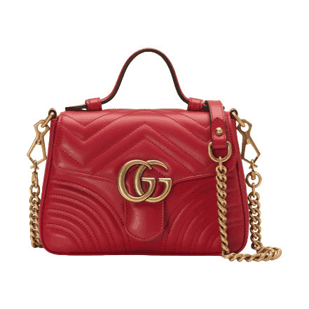 GUCCI GG Marmont Matelassé Red Bag