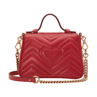 GUCCI GG Marmont Matelassé Red Bag