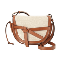 Loewe Small Gate Anagram calfskin Tan
