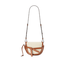 Loewe Small Gate Anagram calfskin Tan