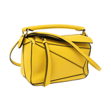 Loewe Yellow Leather Mini Puzzle Top Handle Bag
