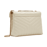SAINT LAURENT Off-White Medium Loulou Shoulder Bag