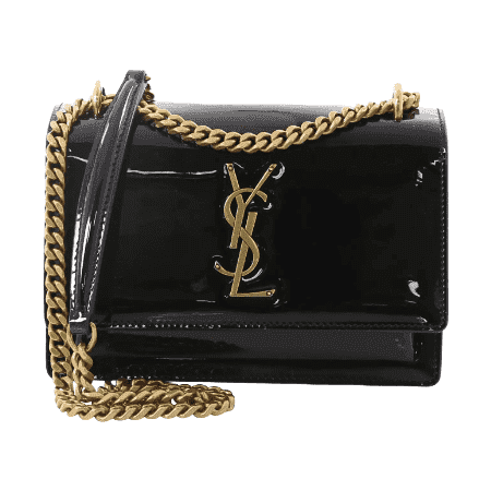 Saint Laurent Sunset Shoulder Bag Patent Small